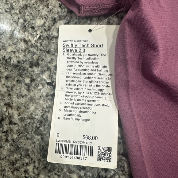 Lululemon Swiftly Tech Short-Sleeve Shirt 2.0 *Hip Length Mystic - Picture 5 of 5